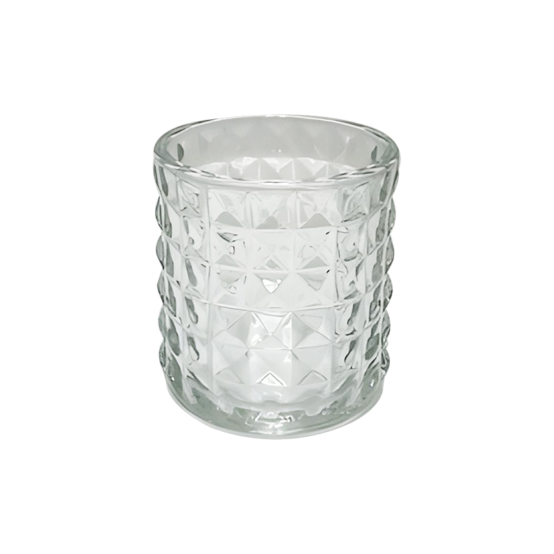 Diamond pattern candle holder